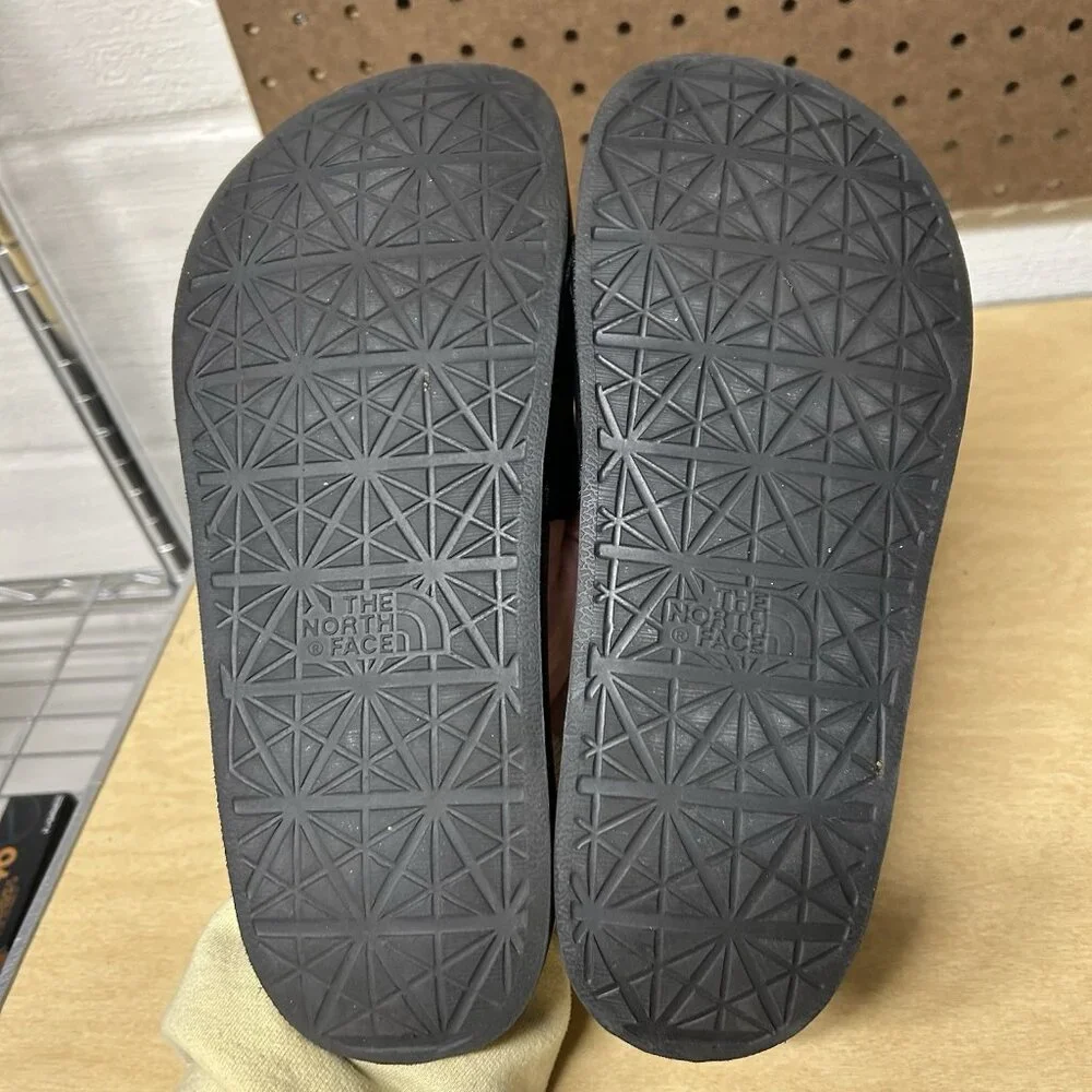 The North Face Base Camp TNF Black White Slides Slip-On Sandals Shoes Women's 10 - Picture 8 of 9
